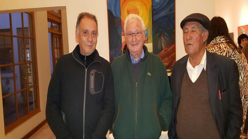 Jacques Chonchol junto a Rodrigo Iribarren y Mateo Castillo.