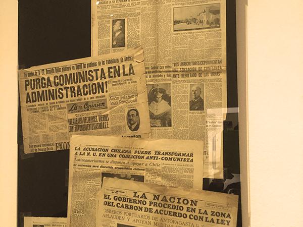 Prensa original de 1948 en seminario de historia en La Serens.