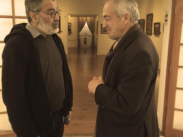Ángel Durán y Juan Valdivia en seminario de historia en La Serena.