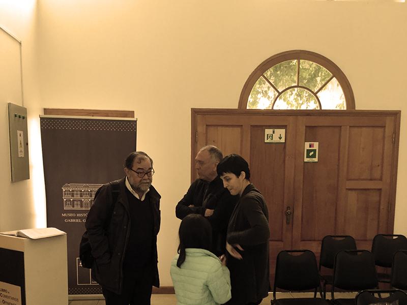 Luis Poirot, Fernanda Larraín y Rodrigo Iribarren en el museo